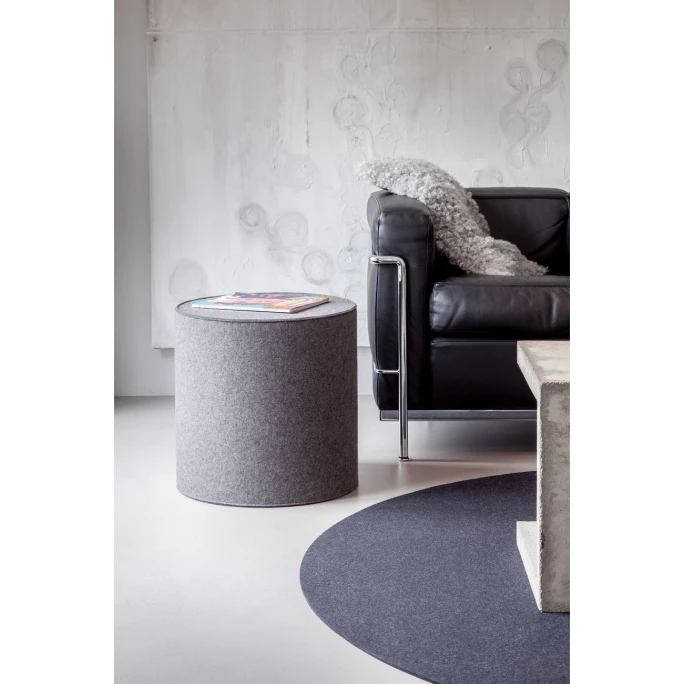 Hey-SIGN Rondo Sitzhocker Rund Aus Naturfilz - Ø 40 X Höhe 40 Cm - Graphit 5 Hey-SIGN Rondo Sitzhocker Rund Aus Naturfilz - Ø 40 X Höhe 40 Cm - Graphit – Bild 3
