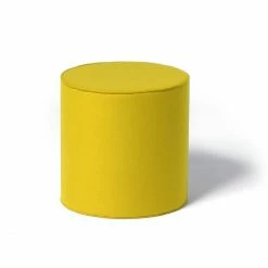 Hey-SIGN Rondo Sitzhocker Rund Aus Naturfilz - Ø 40 X Höhe 40 Cm - Curry