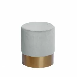 Kayoom Nano Hocker Rund - Ø 35 Cm X Höhe 42 Cm - Weiß / Mintgrün