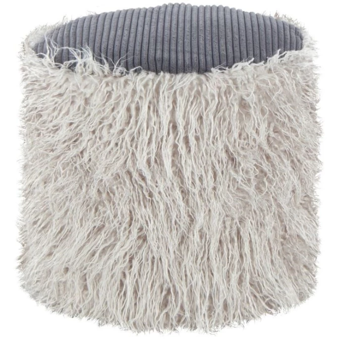 Kayoom FELLPOUF Bobtail 125 - 45x45x38 Cm - Hellgrau / Dunkelgrau 3 Kayoom FELLPOUF Bobtail 125 - 45x45x38 Cm - Hellgrau / Dunkelgrau
