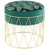 Kayoom HOCKER Cleopatra 225 - 40x40x37 Cm - Grün / Gold -Qeeboo shop unnamed file 906