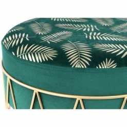 Kayoom HOCKER Cleopatra 225 - 40x40x37 Cm - Grün / Gold -Qeeboo shop unnamed file 908