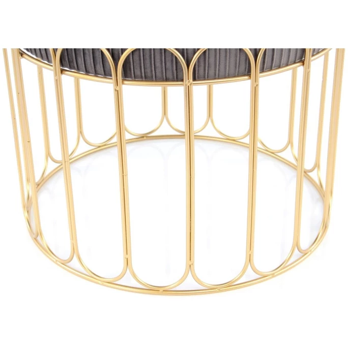 Kayoom HOCKER Cleopatra 425 - 40x40x39 Cm - Grau / Gold 7 Kayoom HOCKER Cleopatra 425 - 40x40x39 Cm - Grau / Gold – Bild 5