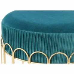 Kayoom HOCKER Cleopatra 425 - 40x40x39 Cm - Petrol / Gold -Qeeboo shop unnamed file 926