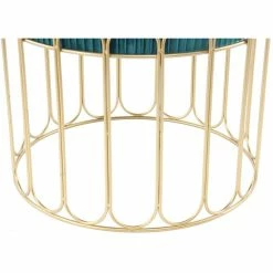 Kayoom HOCKER Cleopatra 425 - 40x40x39 Cm - Petrol / Gold -Qeeboo shop unnamed file 928