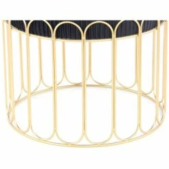 Kayoom HOCKER Cleopatra 425 - 40x40x39 Cm - Schwarz / Gold -Qeeboo shop unnamed file 934