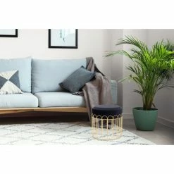 Kayoom HOCKER Cleopatra 425 - 40x40x39 Cm - Schwarz / Gold -Qeeboo shop unnamed file 935