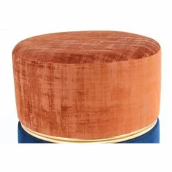 Kayoom HOCKER Cleopatra 625 - 40x40x40 Cm - Braun / Dunkelblau -Qeeboo shop unnamed file 945