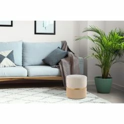 Kayoom HOCKER Cleopatra 625 - 40x40x40 Cm - Elfenbein / Beige -Qeeboo shop unnamed file 953