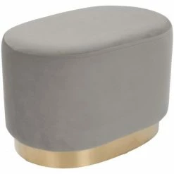 Kayoom HOCKER Nano 410 - 55x35,5x43 Cm - Hellbraun / Grau